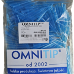 85110 Końcówki OMNITIP® OM-1000-B-B do pipet, poj. 100-1000 µl, dł. 83 mm, niebieskie, pakowane w worku. (Kopia)
